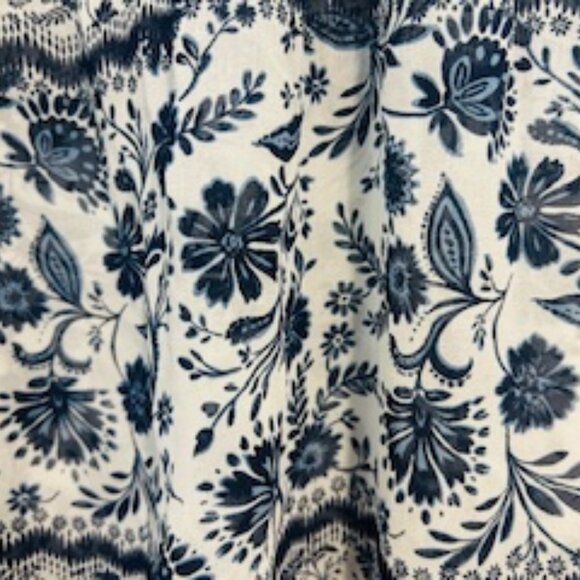 Vince Camuto "Bella" Sheer Blue and White Floral Long Sleeve Peasant - Size XL - Picture 3 of 8